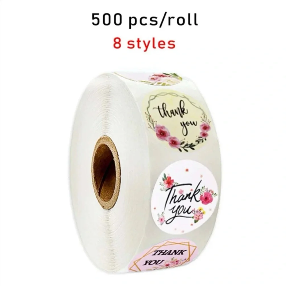 500 Pcs Multicolour Flower Print Stickers